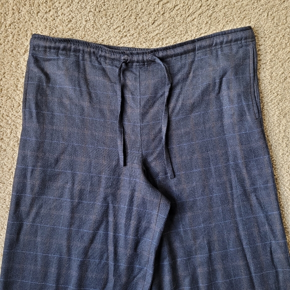 Eskandar Cashmere Plaid Drawstring Pants - Picture 3 of 9